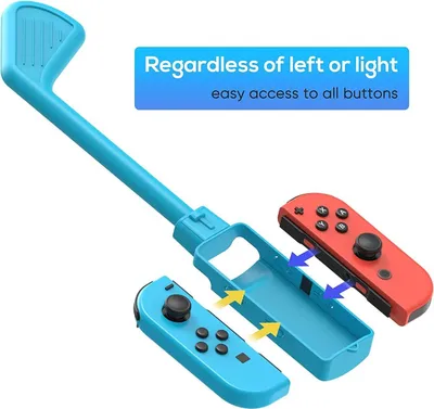 PlayCool Handgreep voor Golfspellen Geschikt voor Mario Golf: Super Rush - Joy-Con Set van 2 Rood en Blauw