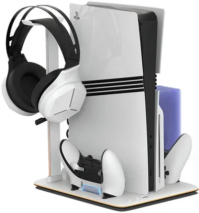 DLX+ LED Stand - Multi LED, Controller charger, fans, headphone stand, game storage