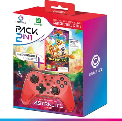 ONIVERSE Astralite draadloze controller + Marsupilami (Code in the Box) – Rood