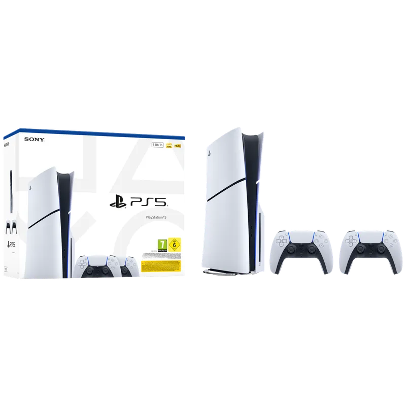 Disc Edition + 2 Dualsense Wireless Controllers (SLIM VERSION