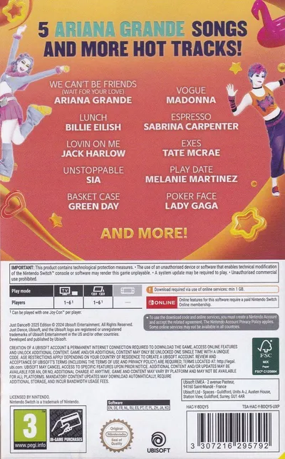 Just Dance 2025 Edition (Code in a Box) - - Muziek