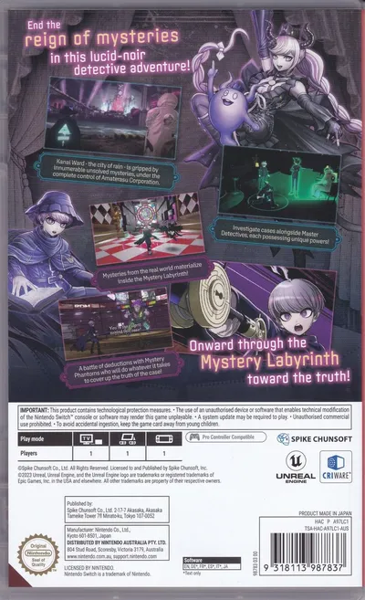 Master Detective Archives Rain Code Early Purchase Edition AU