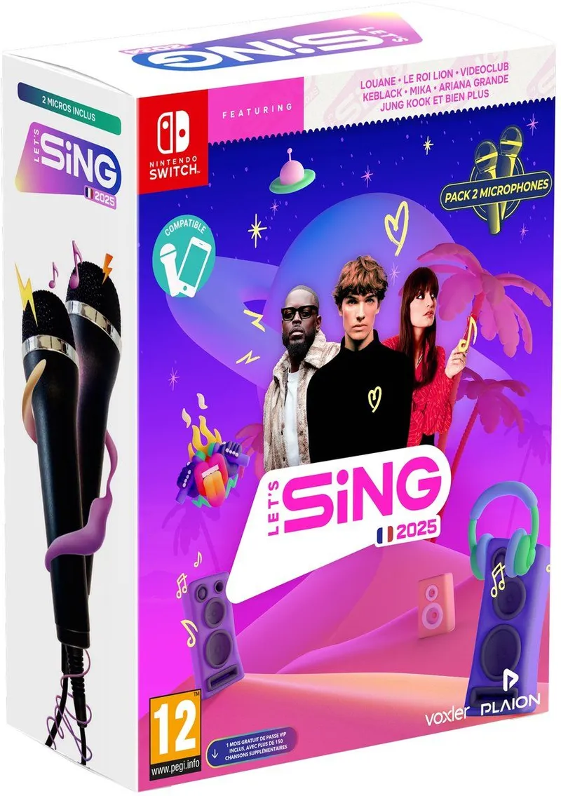 Let's Sing 2025 + 2 Microfoons - Franse Editie
