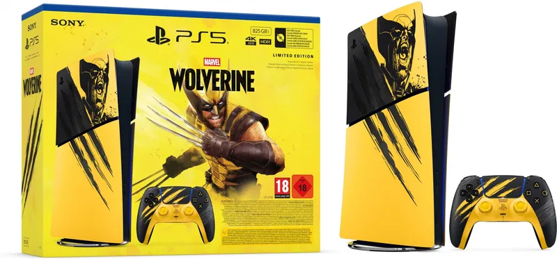 Digital Edition 825 GB (SLIM VERSION) - Marvel's Wolverine Battle Yellow Limited Edition Bundle