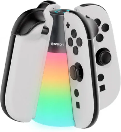 Nacon Quad Charger For 4 Joy-Con Controllers met RGB Effect