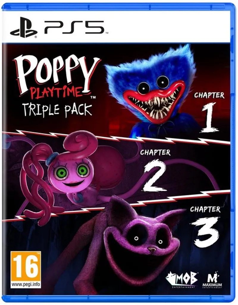 Triple Pack - Poppy Playtime - Drie Hoofdstukken - Uitdagende Puzzels - Omkeerbare Omslag - Stickervel - Gamebundle