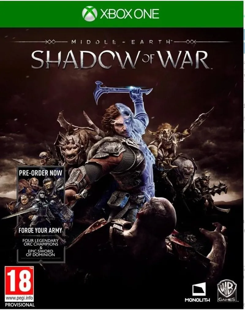 Warner Bros Middle-earth: Shadow of War, , , RP (Rating Pending), Fysieke media