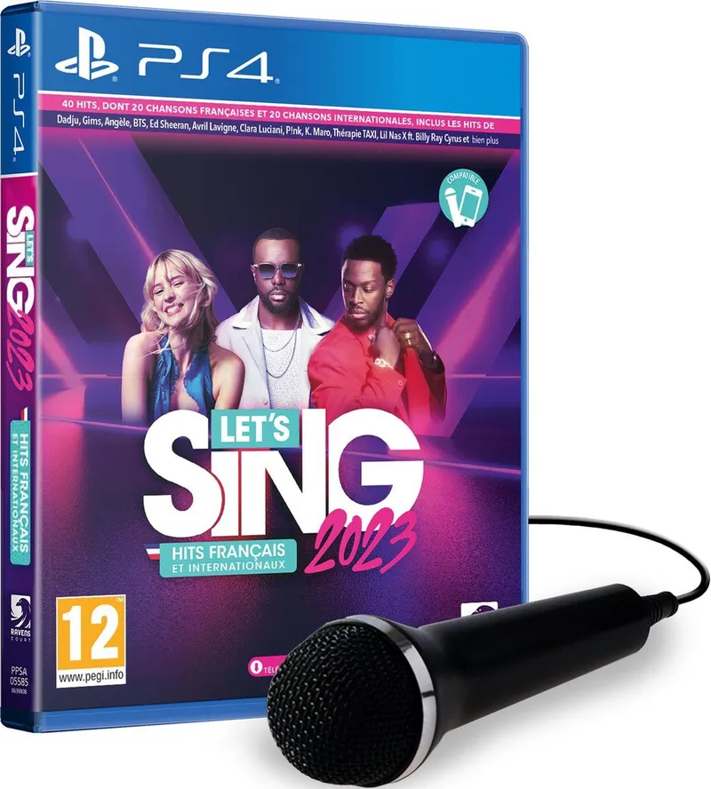 Let's Sing 2023 + 1 Microphone (verpakking Frans, game Engels