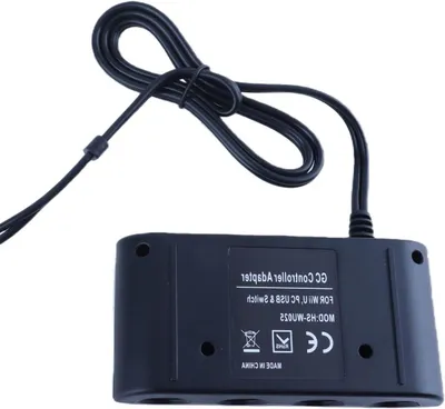 Controller Adapter voor , U en PC - 4 Poorten, Compatibiliteit en Vibratiefunctie voor Gamecube Controllers