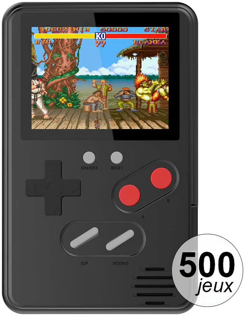 TechKidz, Console émulateur 500 jeux Modèle Slim, Zwart