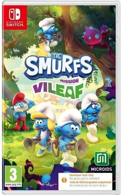 Nintendo Games The Smurfs Mission Vileaf Smurftastic Edition Code In Box Transparant PAL