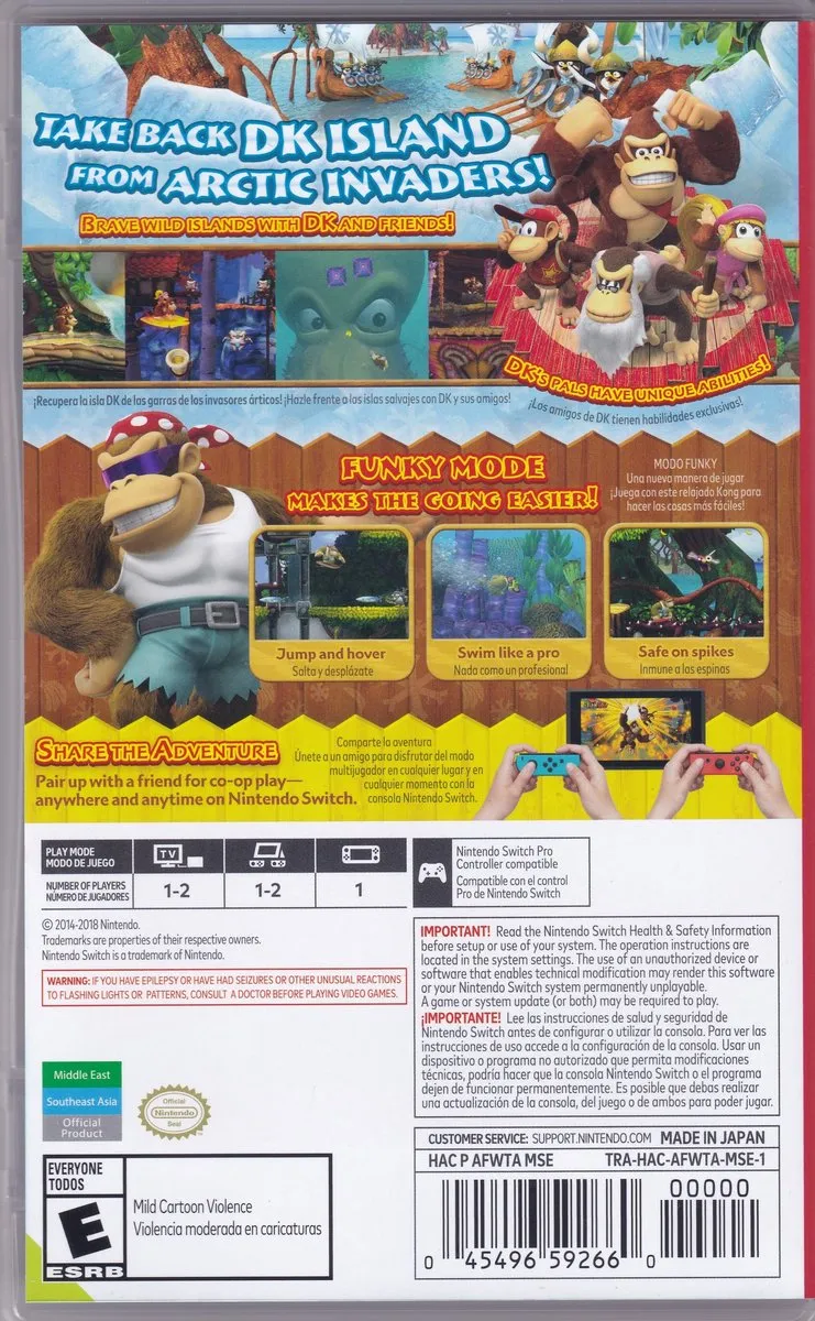 Donkey Kong Country - Tropical Freeze - EN/ES (ME/ASIA) (ESRB