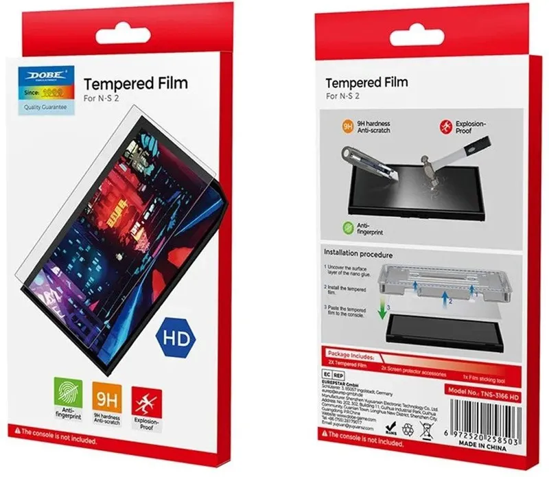Dobe Tempered Glass Screenprotector (2 Pack