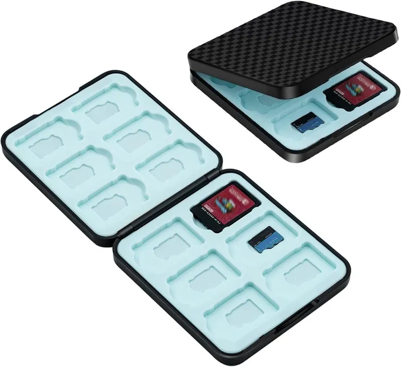 Game Storage Box voor , OLED, Lite en - Opslag voor 12 Game Cards en 12 Micro SD Cards met Bescherming en Organisatie