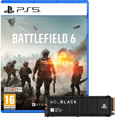 Battlefield 6 + WD Black SN850P 4TB Heatsink NVMe SSD