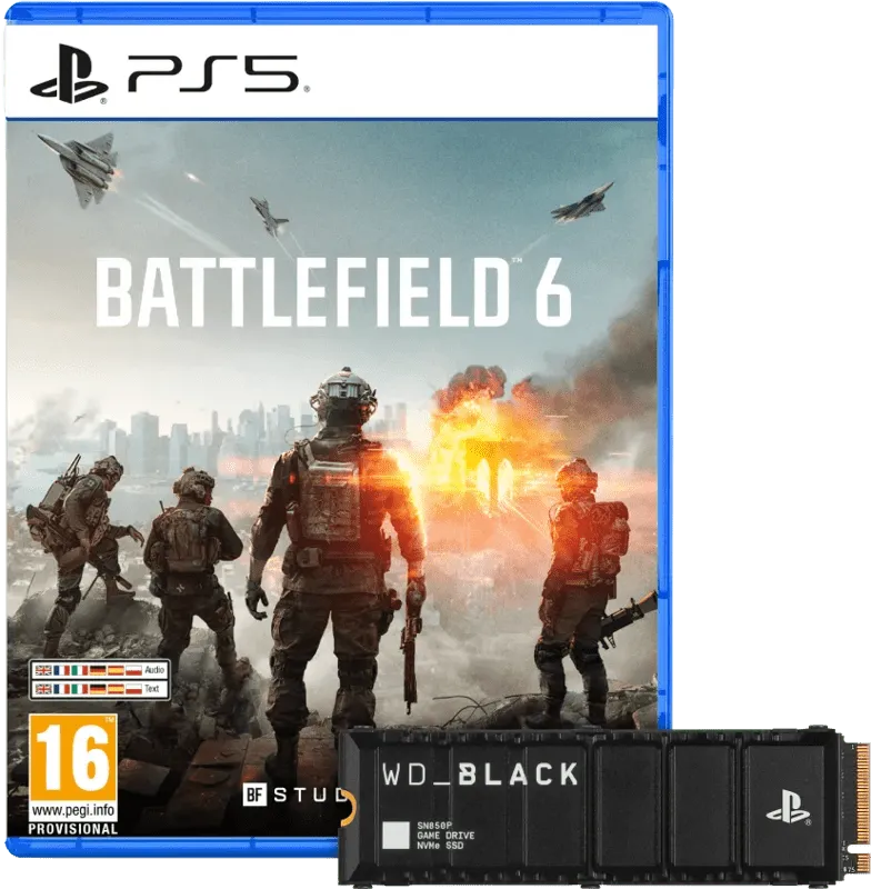 Battlefield 6 + WD Black SN850P 4TB Heatsink NVMe SSD