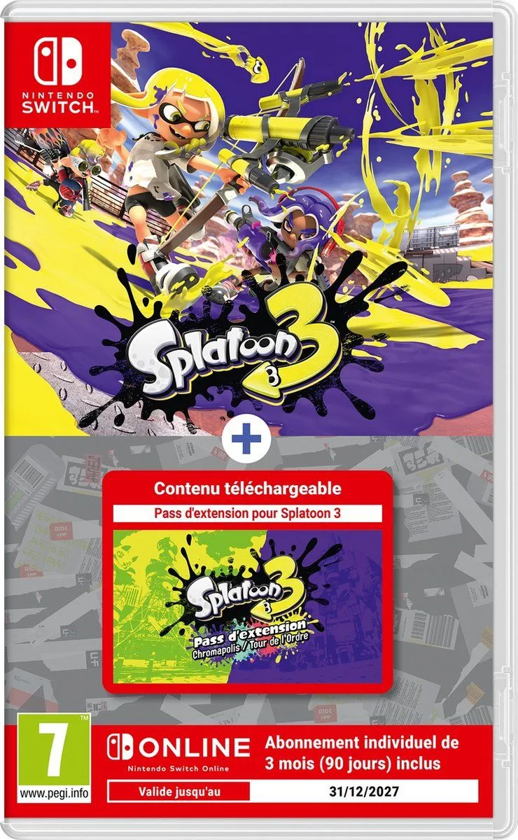 Splatoon 3 + Pass d'Extension + Abonnement de 3 mois Online - versie