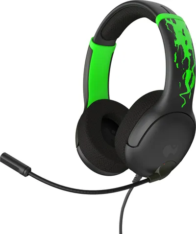 PDP Gaming Airlite Wired Stereo Headset - Jolt Green (Glow in the Dark