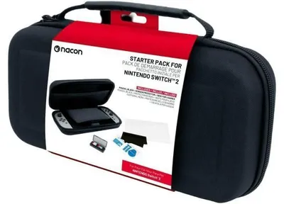 Nacon Starter Pack - Pouch (Black) + Screen Protector + Game Cases
