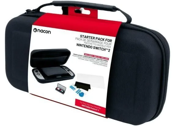 Nacon Starter Pack - Pouch (Black) + Screen Protector + Game Cases