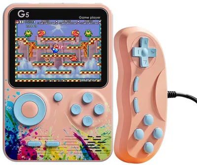 TechKidz, Console émulateur 500 jeux avec manette multijoueurs Modèle StreetArt, Roze