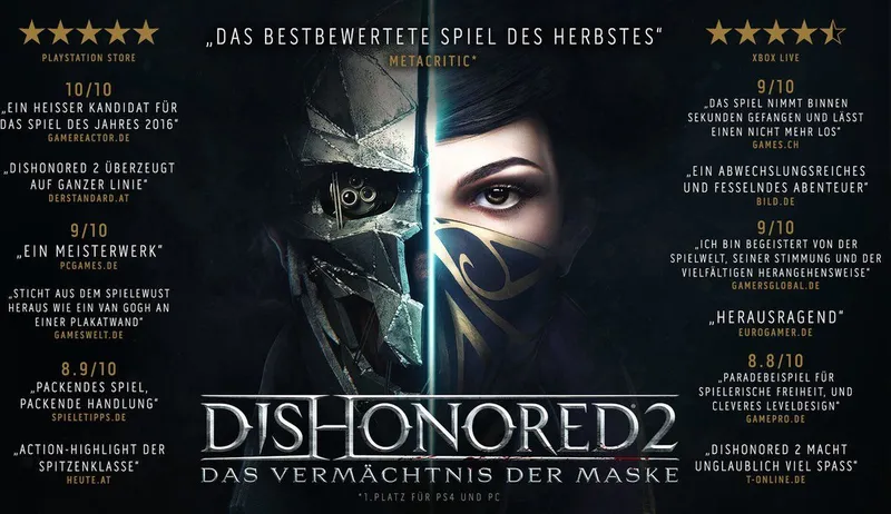 Bethesda Dishonored 2, , M (Volwassen), Fysieke media