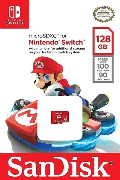 Sandisk MicroSDXC 128GB Memory Card (Mario